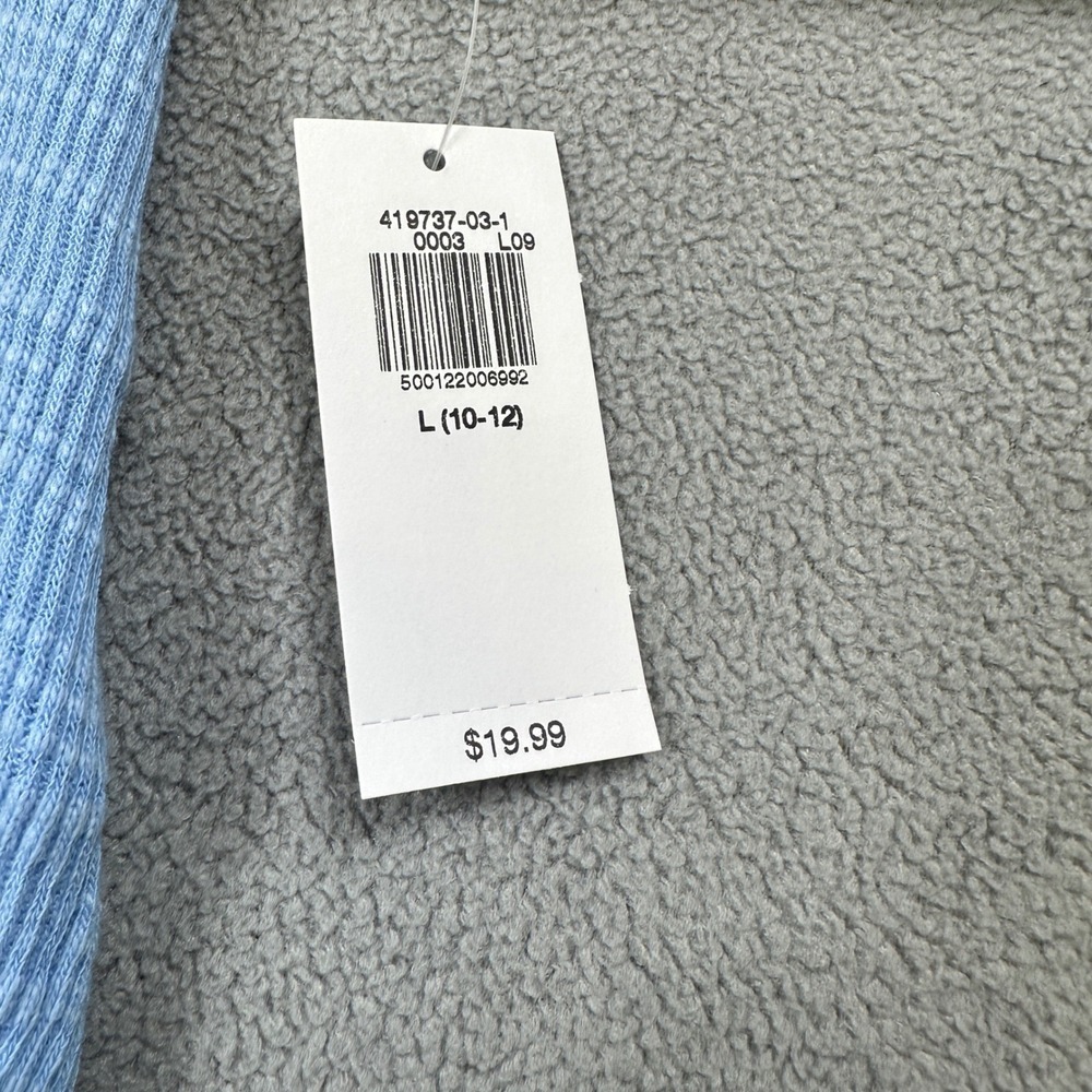 Old Navy Cardigan Sweater L 10/12 Kids Girls Blue Ribbed V-Neck Long Sleeve NWT - Picture 5 of 8